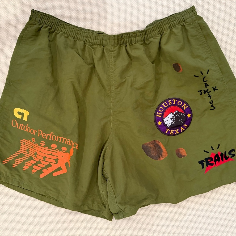 Cactus Jack by Travis Scott - Olive Men's Running Shorts